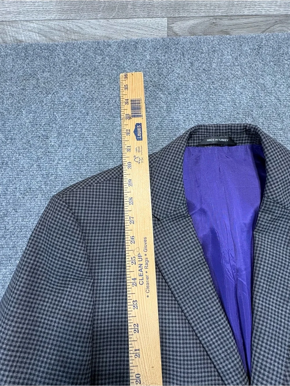 HUGO BOSS The James Sport Coat Jacket Men's 38R Brown-Gray Check Lightweight